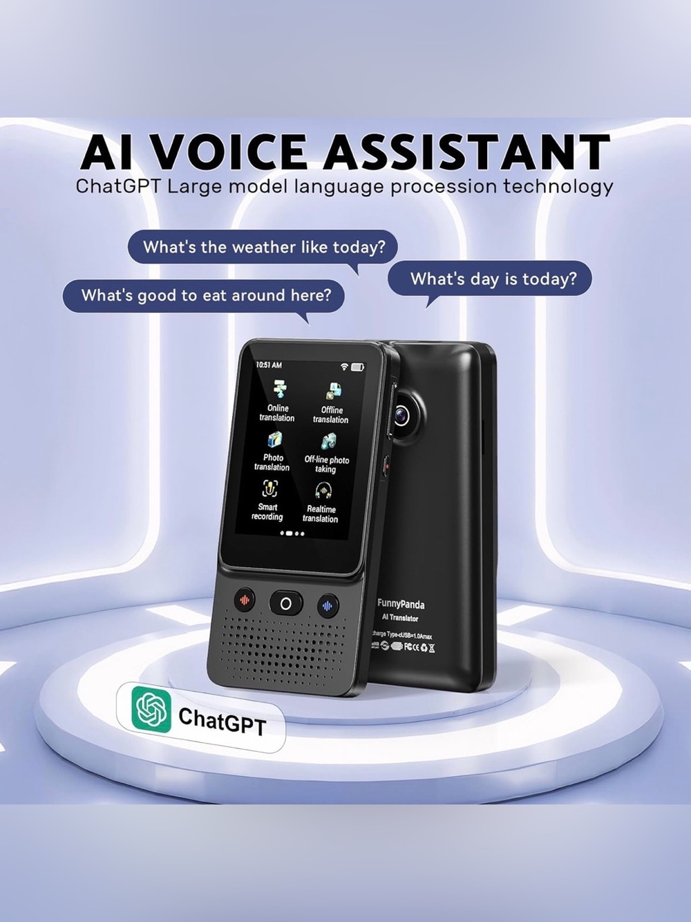 NEW AI Language Translator Device with Camera - Picture 7 of 8